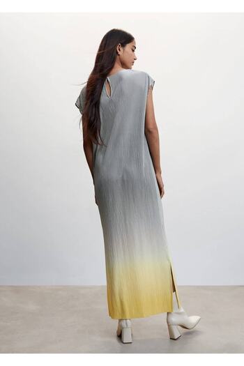 MANGO Woman Pilili Saten Elbise