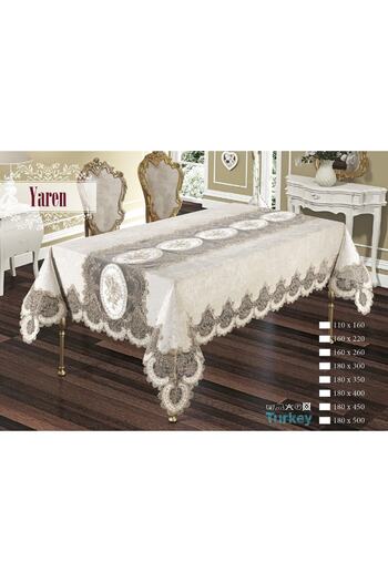 Haspen Yaren Velvet Fabric French Laced Luxury Dowry & Daily Use Tablecloth