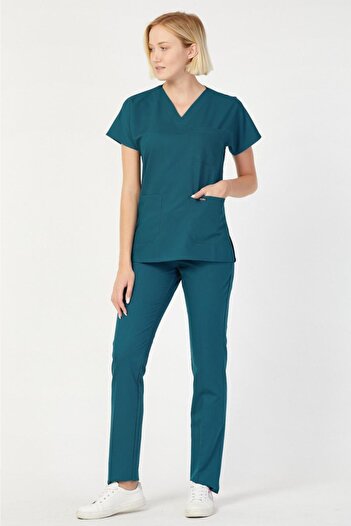 Owlet Medikal Set uniformă chirurgicală Lycra verde petrol închis
