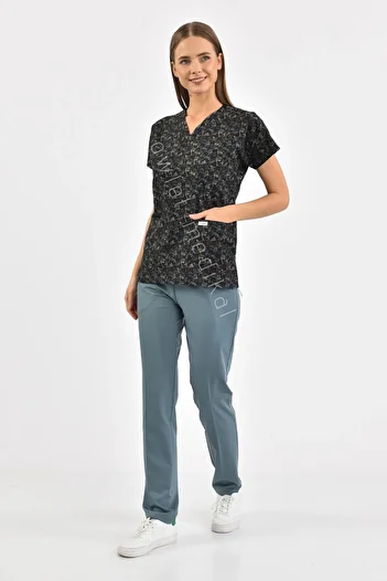 Owlet Medikal Black Surgical Jersey Top with Face Figure