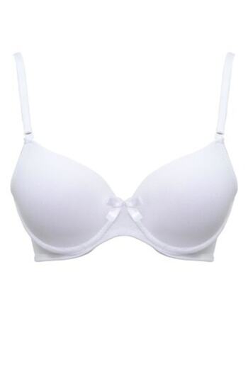 ECEM YILDIZ Unassisted, Non-Padded Silicone Hollow Bra White