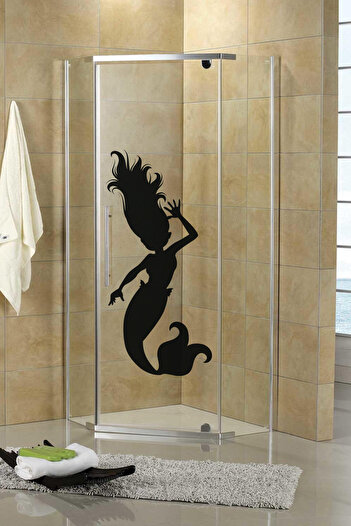 Tilki Dünyası Mermaid Shower Cabin and Bathroom Sticker DSKBN00013