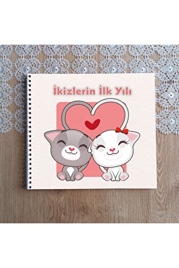 pixelpare Twin Baby Memory Book & Twin Baby Diary & Twin Baby Gift & Pregnancy Process Mother Baby Diary