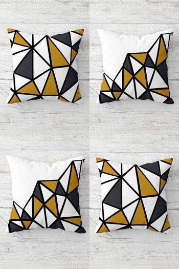 on the clouds Geometric Triangle Blocks Hidden Zippered Throw Pillow Cover Seat Pillow Cover Set(4pcs)