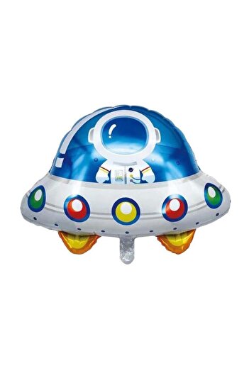 Patladı Gitti Uzay Konsepti 6 Yaş Doğum Günü Parti Kutlama Seti; Astronot, Ufo Ve Uzay Gemisi Folyo Balon Set