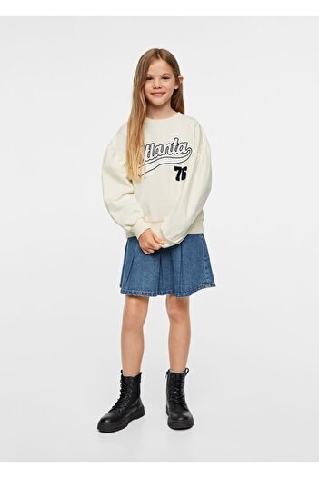 MANGO Kids Hanorac alb pentru copii