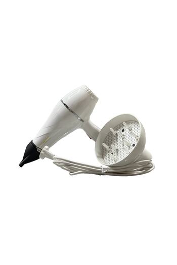 POWERTEC Tr-501+Professional Hair Dryer and Blow Dryer with Colorful Volume Diffuser Head White Color