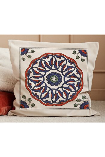 Alacastore Traditional Tile Motif Throw Pillow Cover