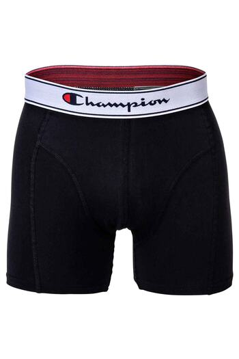 Champion Herren Boxershorts, 2er Pack - Baumwolle, Logobund, einfarbig