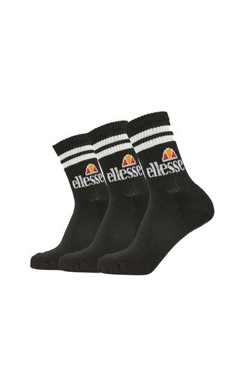 Ellesse PULLO Unisex-Sportsocken – 3 Paar, Tennis- und Crew-Socken, Logo