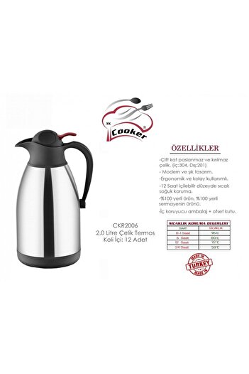 Cooker Double-deck Steel Thermos 2 Lt