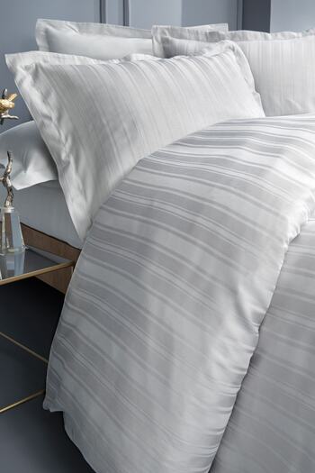 Yataş Shelly King Size Bamboo Satin Duvet Cover Set - Gray