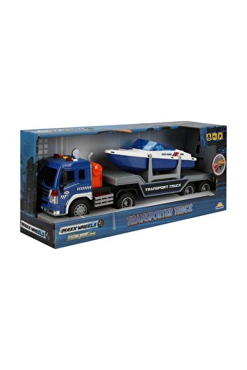 Maxx Wheels 1:16 Sesli Ve Işıklı Bot Taşıyıcı Tır 38 Cm - Mavi