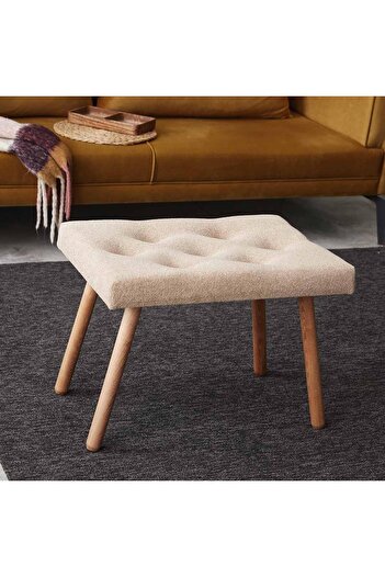 Evdebiz Masif Ayaklı Bench - Bej