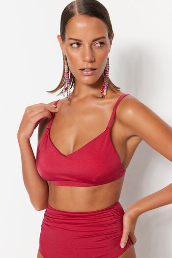 Trendyol Collection Bordó Bralet Core bikinifelső TBESS21BU0104