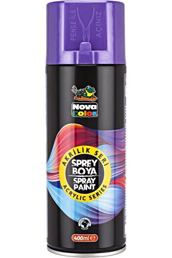 Nova Color Akrilik Sprey Boya Mor 400ml