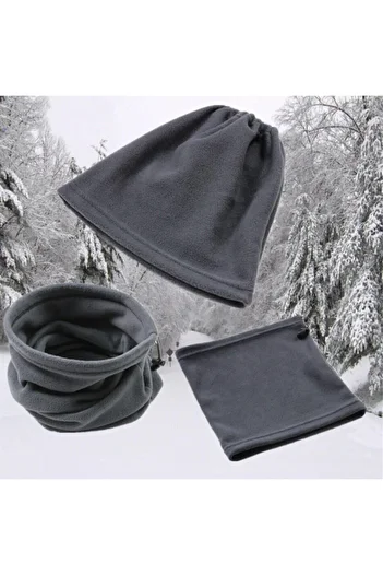 Tina Winter Fleece Scarf Beanie Neck Collar Thermal Neck Warmer Bandana Men Women Face Mask Hat
