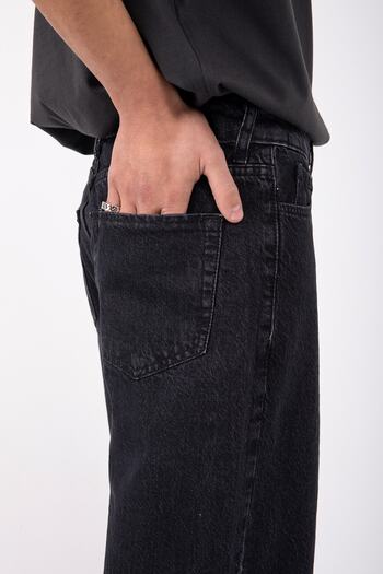 Gofeel Atelier Oversize Basic Antrasit Renkli Baggy Bol Jean Relaxed Pantolon