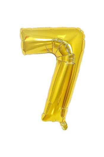 TATLI GÜNLER Altın Folyo Balon 40" Inç 100 Cm 7 Rakamı