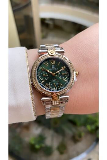 Momentus Ss247t-15sg Çelik Altın/çelik Yeşil Kadran 34 Mm Kadın Kol Saati