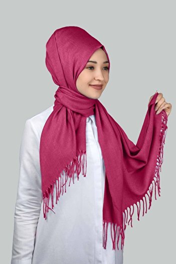 Altobeh Plain Pashmina Shawl - Fuchsia