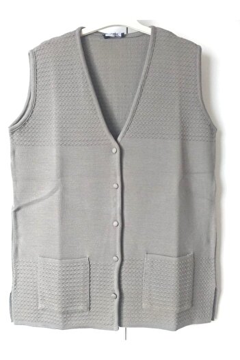 anne moda ankara Wool Blended Single Color Winter Steel Knitted Knitwear 1st Quality Mother Vest