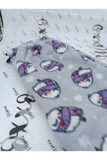 mottomia Winter New Year/Valentine's Day Special Gray Color Patterned Unisex Pajama Bottoms