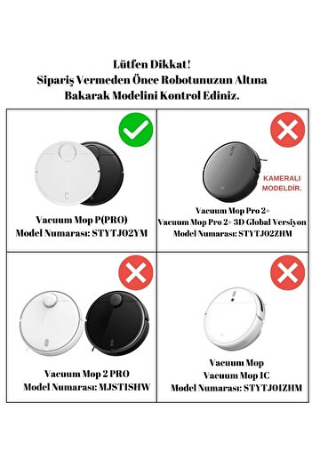 robotyedek Xiaomi Mop Pro Styj02ym (alb) - Perie principală și laterală de înlocuire compatibilă cu 3 piese