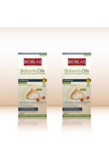 Bioblas Garlic Shampoo Botanic Oils - 360 ml x 2 Pieces