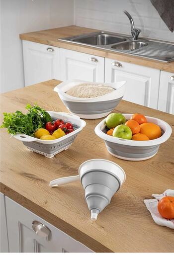 AHİR TİCARET Multifunctional Folding Kitchen Set of 4