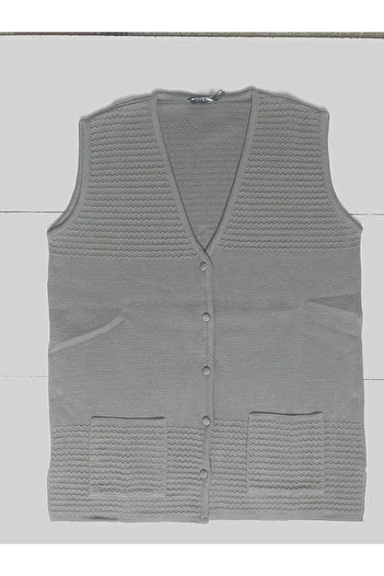 anne moda ankara Wool Blended Single Color Winter Steel Knitted Knitwear 1st Quality Mother Vest