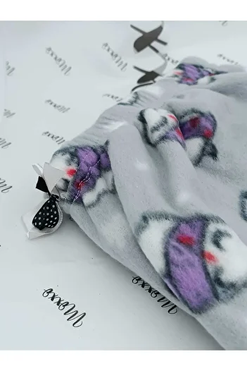 mottomia Winter New Year/Valentine's Day Special Gray Color Patterned Unisex Pajama Bottoms