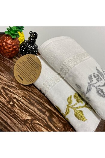 Özdilek 50x90 см Асорті вишитий рушник - 2 штуки з різними візерунками