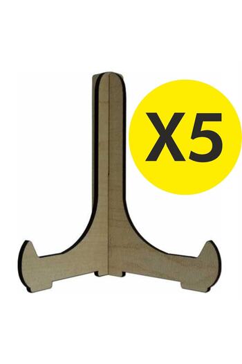 beedene 5 Pieces Large Size Wooden Frame - Plate Display Stand 18cmx16cm