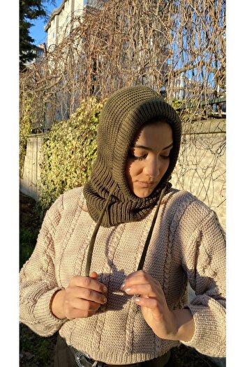 laviyonsa Unisex πλεκτά Balaclava με κορδόνια