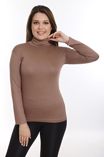 DISENTIS MODEST Full Turtleneck Viscose Mink Body - Large Size