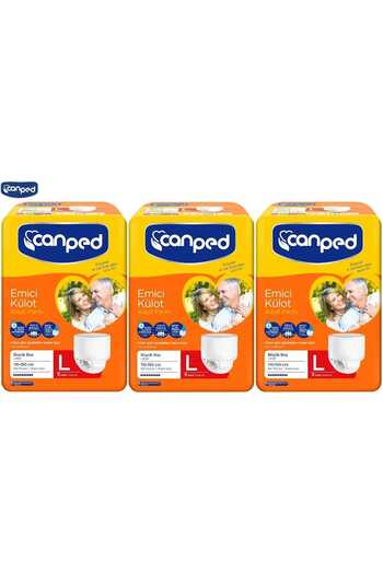 Canped Absorbent Panties Patient Diapers Set of 3 Total 24 Pieces