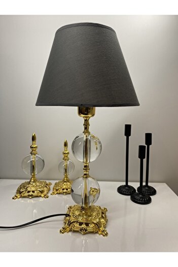 asellus Safderun Series Crystal Glass 2 Ball Lampshade, Table Lamp, Lux Lampshade, Home Gift Lampshade