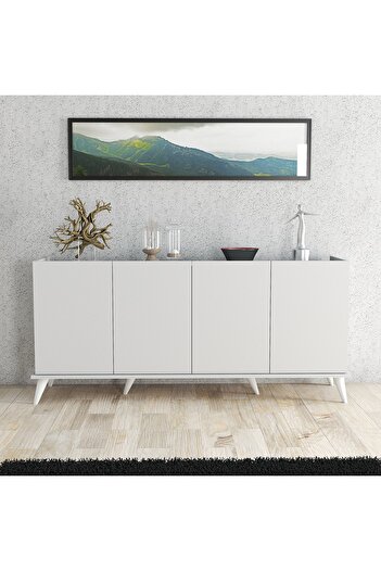 Mezza 1602 Elegante 180 Cm Modern Konsol Beyaz
