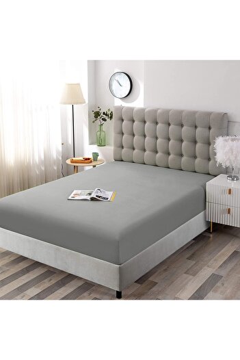 VESSİNOHOME Only Cotton Elastic Sheet Single Double King Size 57 Wire Fabric Size White-coloured