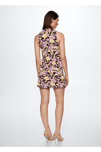 MANGO Woman Desenli Retro Elbise