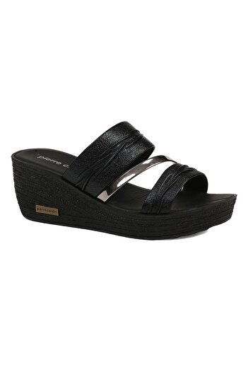 Pierre Cardin ® | Pc-6962-3953 Black Wrinkled - Γυναικείες Παντόφλες