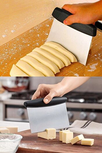 ucuzal Stainless Steel Dough Cutting Spatula