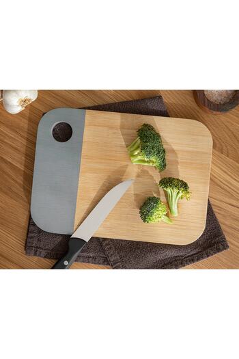 English Home Peony Bamboo Cutting Board 25x18 Cm Gray