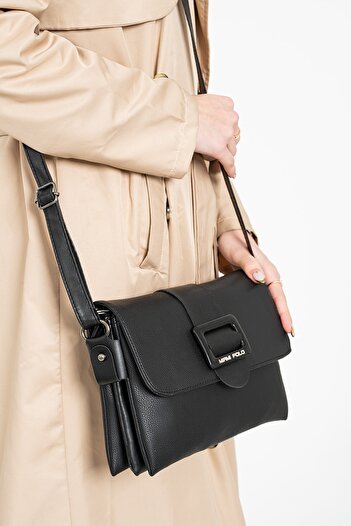 By Hakan Miami Polo Club 1138 Women's Shoulder Bag Women's Cross Bag Black