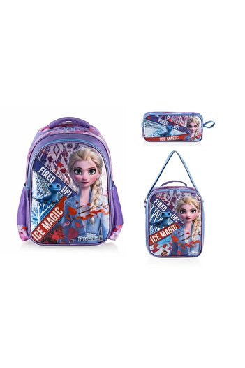 Frozen Licensed Primary School Bag Set Salto Ice Magic