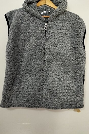 xlargebutik Women's Clothing Gray Vest Ylk