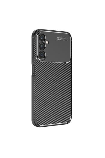 Fibaks Samsung Galaxy A34 Case Camera Protruding Carbon Fiber Pattern Does Not Lose Color Protective Cover Case