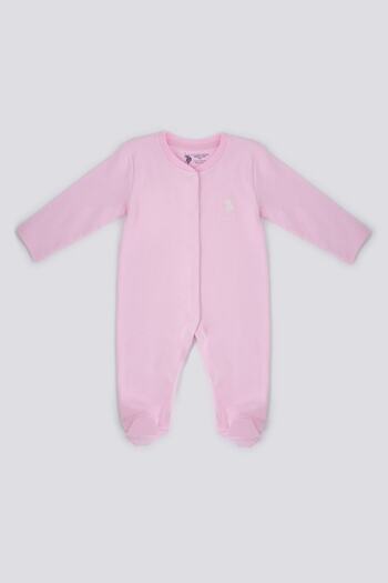 U.S. Polo Assn. Cute Pinks Light Pink Baby Jumpsuit