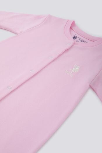 U.S. Polo Assn. Cute Pinks Light Pink Baby Jumpsuit